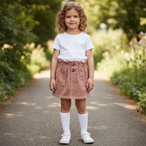 SKIRT H&M Pink Corduroy Button Front Skirt 3t